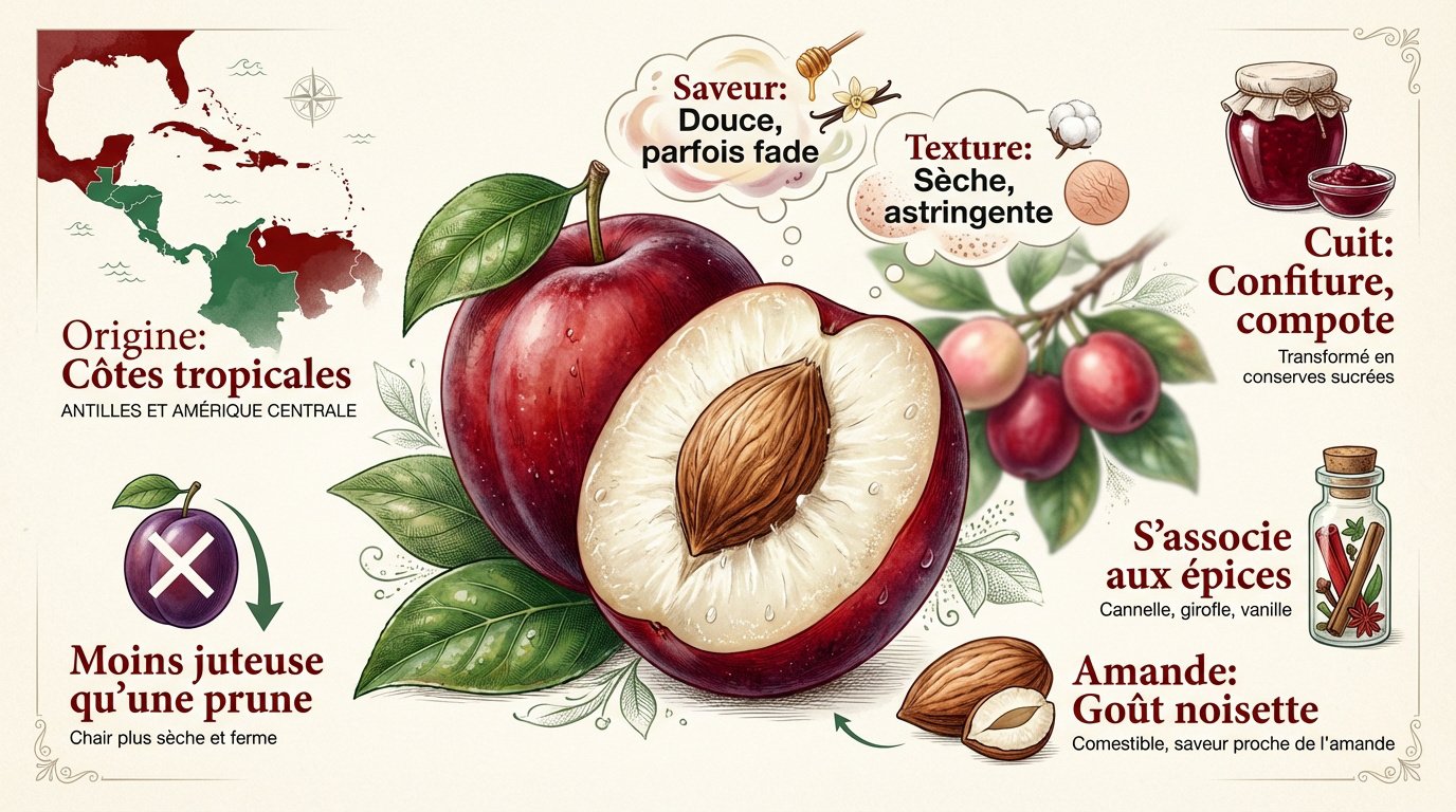 L'icaque, un fruit tropical aussi appelé prune de coton