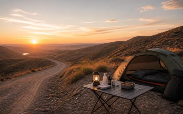 Étape reposante en road-trip outdoor : spot et couchage