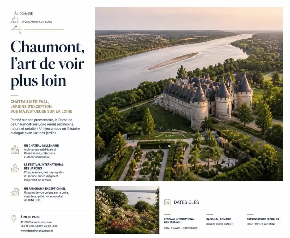 Domaine de Chaumont-sur-Loire, étape d'une escapade nature et patrimoine en Loir-et-Cher