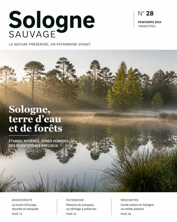Étang sauvage en Sologne pour une escapade nature en Loir-et-Cher