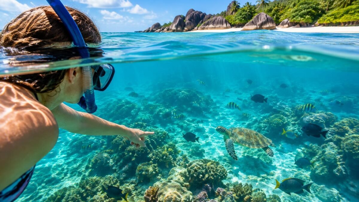 Snorkeling aux Seychelles : 5 spots poissons, tortues & coraux